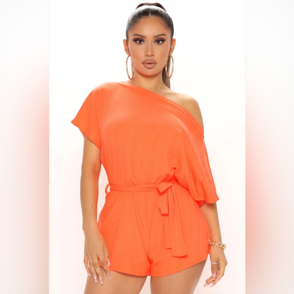 Fashion Nova Ribbed Romper - Picture 2 of 5